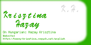 krisztina hazay business card